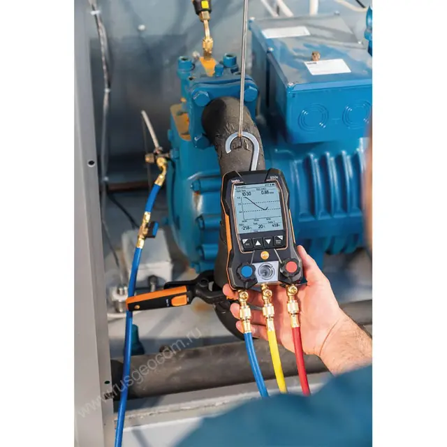 Testo 550s комплект 3 в кейсе c шлангами  манометрический коллектор