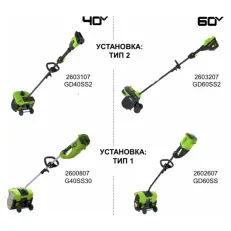Съёмные колеса для снегоуборщика Greenworks с шириной захвата 30 см