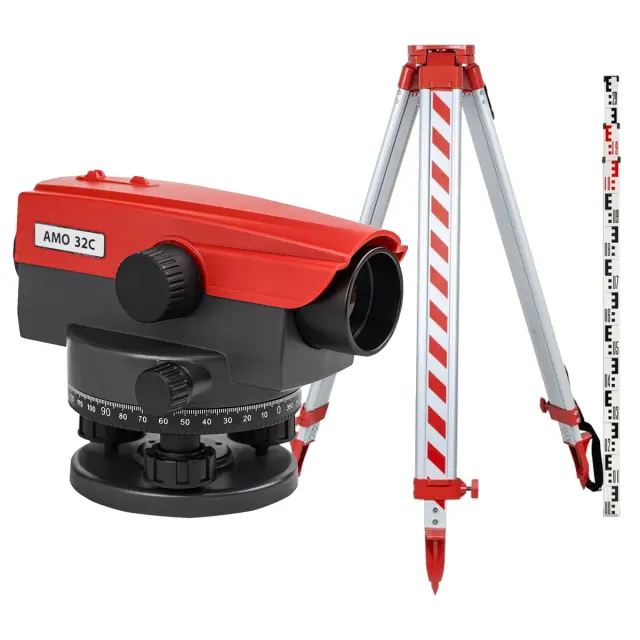 Комплект оптический нивелир AMO 32C + штатив AMO A45 + рейка AMO S3