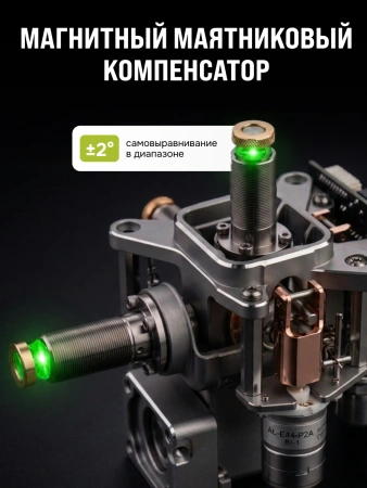 RGK PR-3G + штатив, приемник, рейка - лазерный нивелир 3d с зеленым лучом