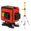 RGK PR-38R с калибровкой + штанга-упор - лазерный нивелир 3d с красным лучом