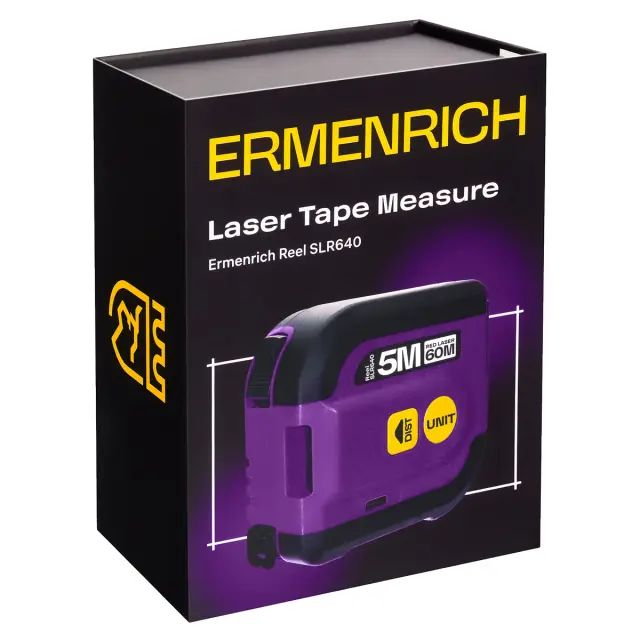 Ermenrich Reel SLR640 фиолетовый - рулетка с лазерным дальномером
