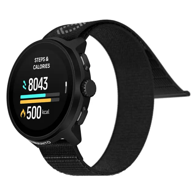 SUUNTO RUN All Black - смарт часы с текстильным ремешком