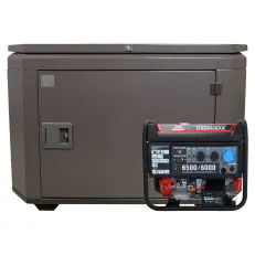 SUNREKA G6500EAX в супертихом зимнем кожухе 1400SS RAL 8019 - бензиновый генератор