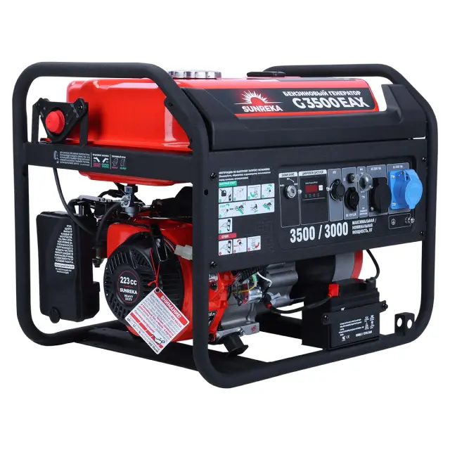 SUNREKA G3500EAX в тихом зимнем кожухе 1200 RAL 7024 - бензиновый генератор