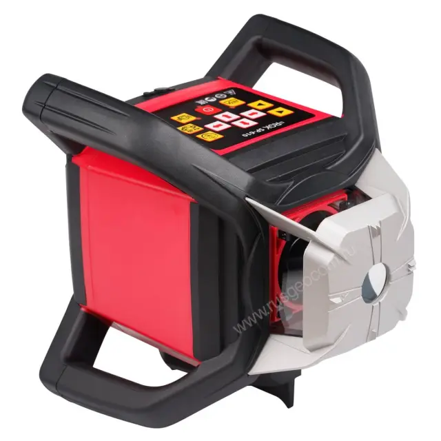 RGK SP-610 с калибровкой - ротационный нивелир (ротационный/красный луч/800м с приемником/±0,1 мм/АКБ)