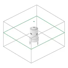 Схема лучей лазерного уровня Bosch GRL 300 HVG Prof, зелёный лазер
