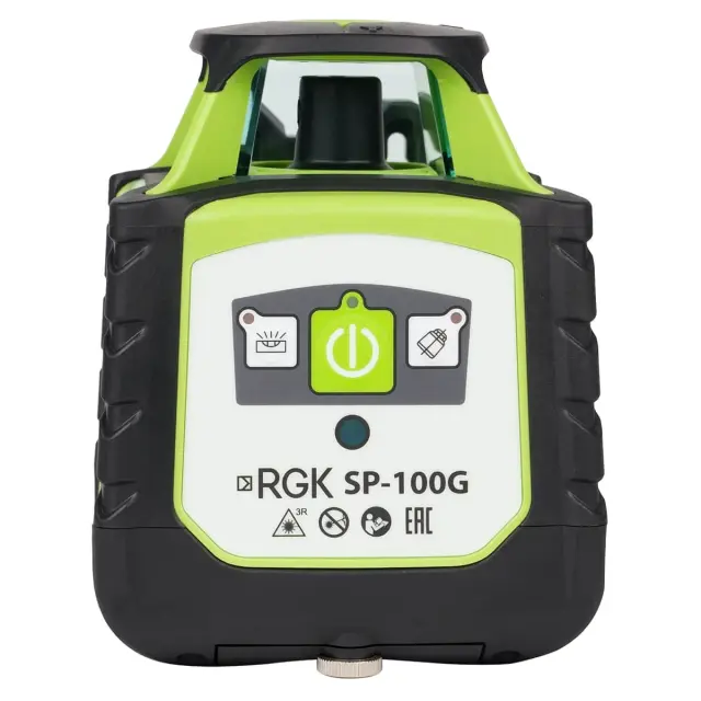 RGK SP-100G COMBO с калибровкой - комплект ротационного нивелира с элевационным штативом
