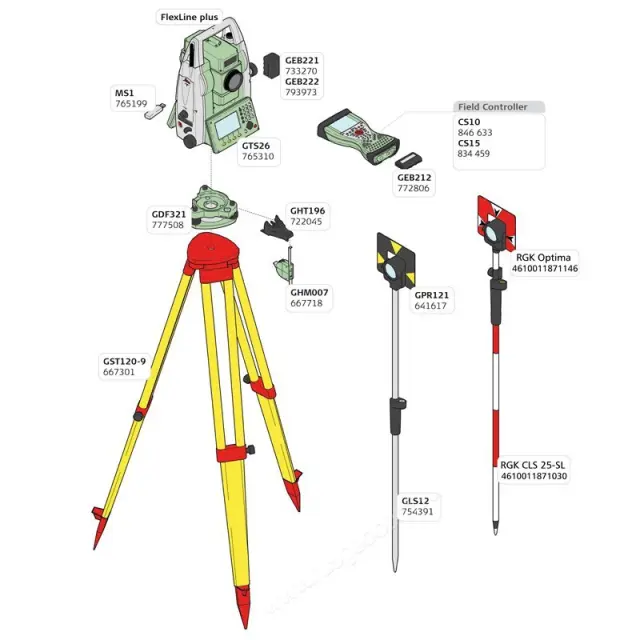 Аксессуары Leica тахеометра TS06plus R1000 5" Arctic EGL