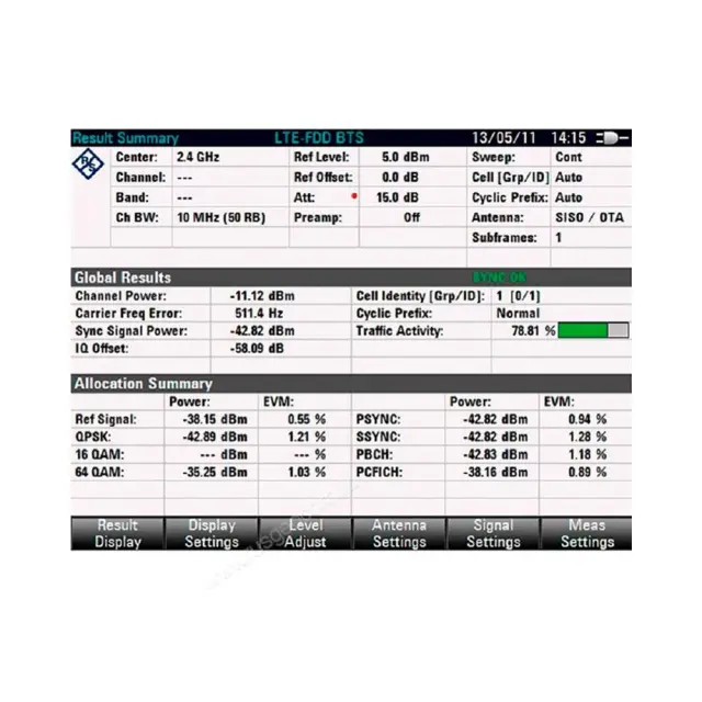 Опция анализа нисходящих сигналов LTE FDD Rohde & Schwarz FSH-K50