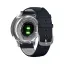 спортивные Часы Garmin Vivomove Luxe серебристый с темно-синим кожаным ремешком