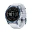 Часы Garmin Fenix 7 Sapphire Solar титановый синий минерал DLC с белым ремешком