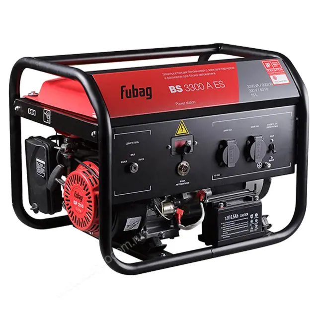 FUBAG BS 3300 A ES в тихом зимнем кожухе 1200 RAL 8019 - бензиновый генератор