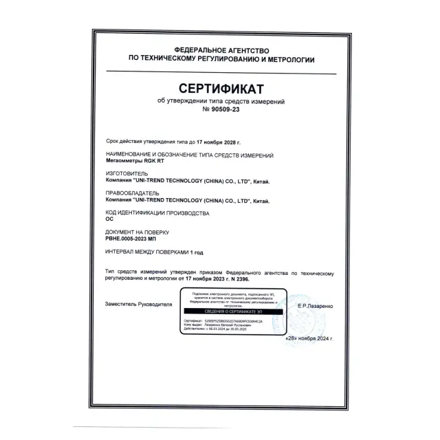 RGK RT-32 с поверкой - цифровой мегаомметр