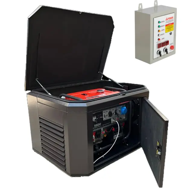 A-iPower A7000EAX в супертихом зимнем кожухе 1400SS RAL 8019 + блок автозапуска A-iPower 400 В, 25 А