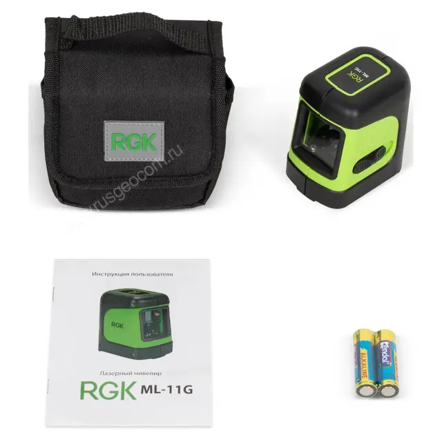 RGK ML-11G с калибровкой - лазерный нивелир (120° / зелёный луч / 10м)