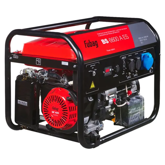 FUBAG BS 6600 A ES в тихом зимнем кожухе 1200 RAL 8019 - бензиновый генератор