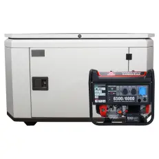 SUNREKA G6500EAX в супертихом зимнем кожухе 1400SS RAL 7035 - бензиновый генератор