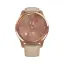 спортивные Часы Garmin Vivomove Luxe розовое золото со светло-песочным кожаным ремешком