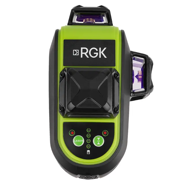RGK PR-3G + штанга-упор - лазерный нивелир 3d с зеленым лучом