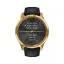 умные Смарт-часы Garmin Vivomove Luxe золотистые черные с кожаным ремешком