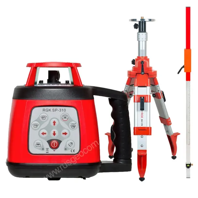 RGK SP-310 с калибровкой + штатив RGK SH-170, рейка RGK LR-2