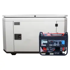 SUNREKA G3500EAX в тихом зимнем кожухе 1200 RAL 7035 - бензиновый генератор