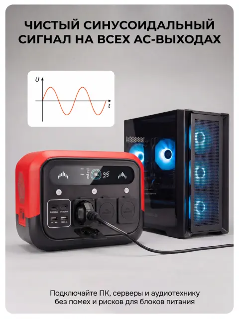 AMO PS 700 Pro красная - портативная электростанция