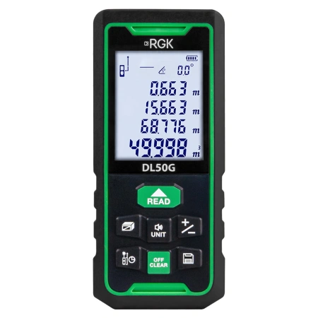RGK DL50G (с поверкой) - лазерный дальномер с зеленым лучом
