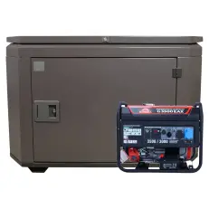 SUNREKA G3500EAX в супертихом зимнем кожухе 1400SS RAL 8019 - бензиновый генератор