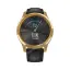 smart-часы Garmin Vivomove Luxe золотистые черные с кожаным ремешком