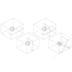 Схема лучей лазерного нивелира RGK LP-103 -варианты эксплуатации