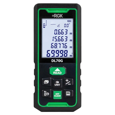 RGK DL70G (с поверкой) - лазерный дальномер с зеленым лучом