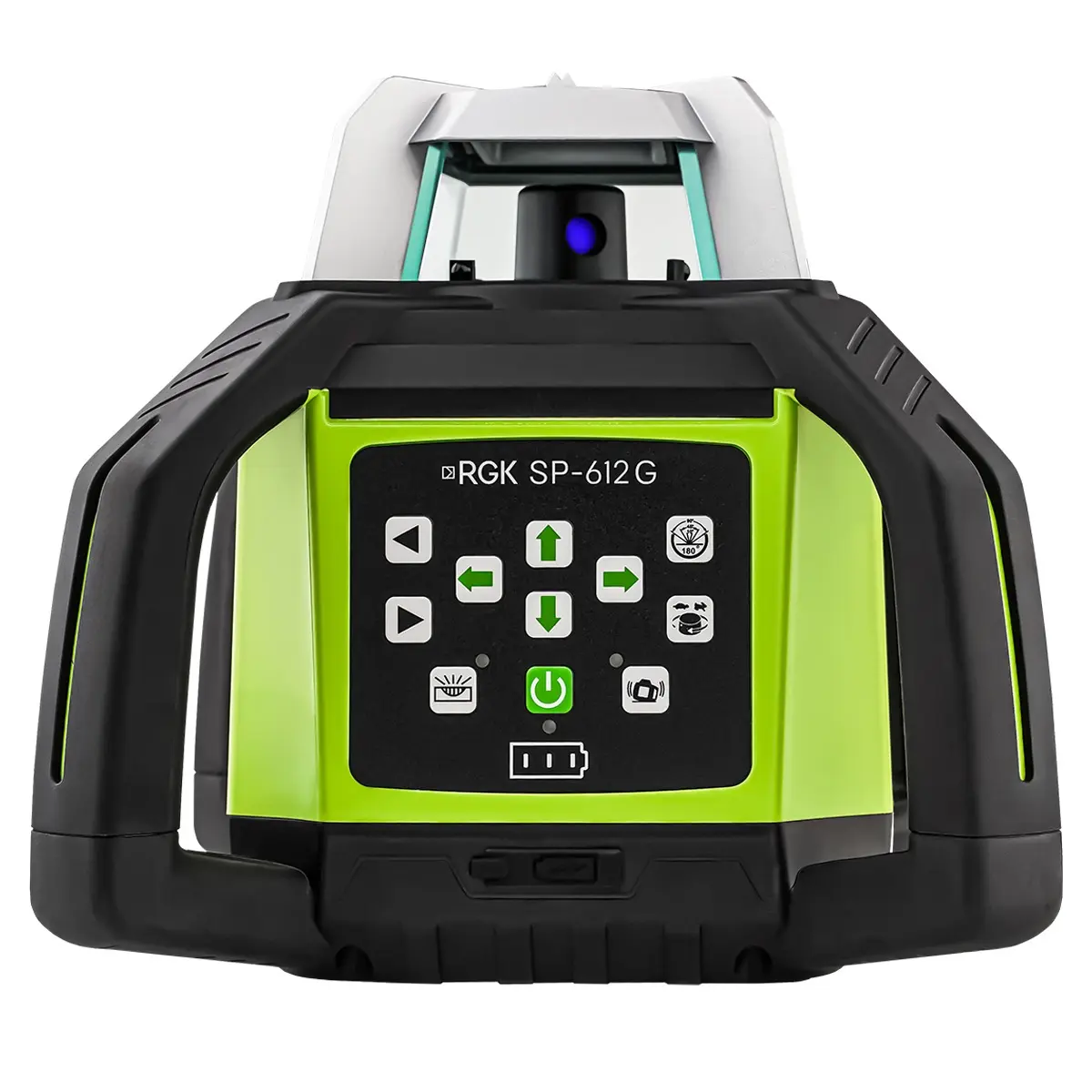  RGK SP-612G с калибровкой - ротационный нивелир (ротационный / зелёный луч / диаметр до 600 м с приемником