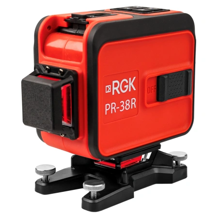 RGK PR-38R - построитель плоскостей 3D (360° / красный луч / 50м с приемником / АКБ)