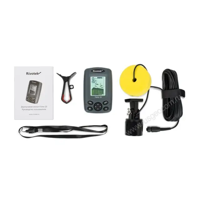 Комплектация эхолота Rivotek Fisher 20 Dual