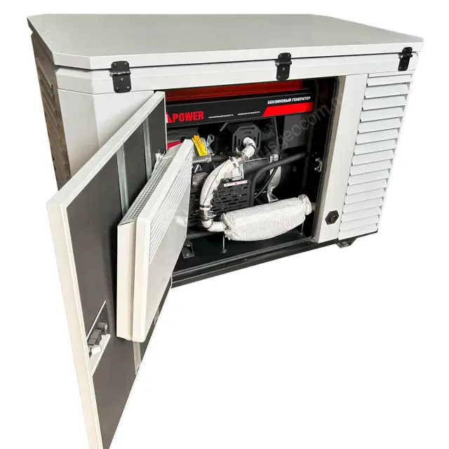 A-iPower A13000EAX в супертихом зимнем кожухе 1700SS RAL 7035