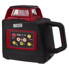 RGK SP-400 - ротационный нивелир (ротационный / красный луч /400м с приемником  / ±0,1 мм / АКБ)