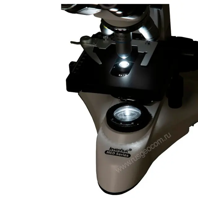 бинокулярный микроскоп Levenhuk MED 25B подсветка