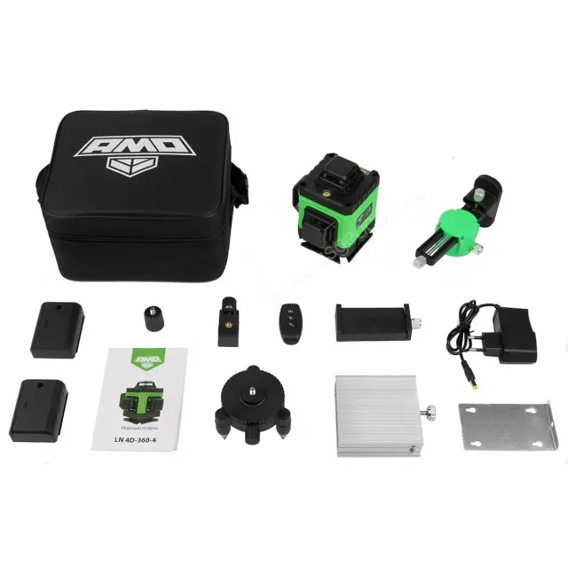 Комплектация лазерного нивелира AMO LN 4D-360-4