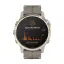 Часы gps  Garmin Fenix 6S Pro Solar золотистый с серым замшевым ремешком