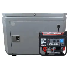SUNREKA G6500EAX в тихом зимнем кожухе 1200 RAL 7024 - бензиновый генератор