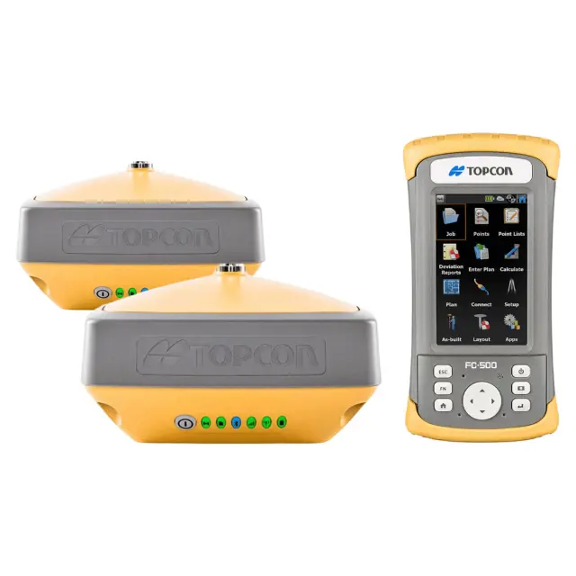 Комплект двух приемников Topcon Hiper VR UHF/GSM и контроллера FC-500