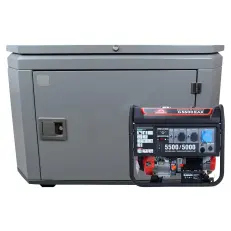 SUNREKA G5500EAX в супертихом зимнем кожухе 1400SS RAL 7024 - бензиновый генератор