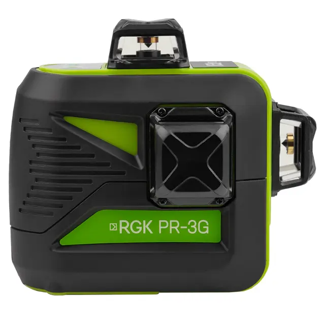 RGK PR-3G + штанга-упор - лазерный нивелир 3d с зеленым лучом