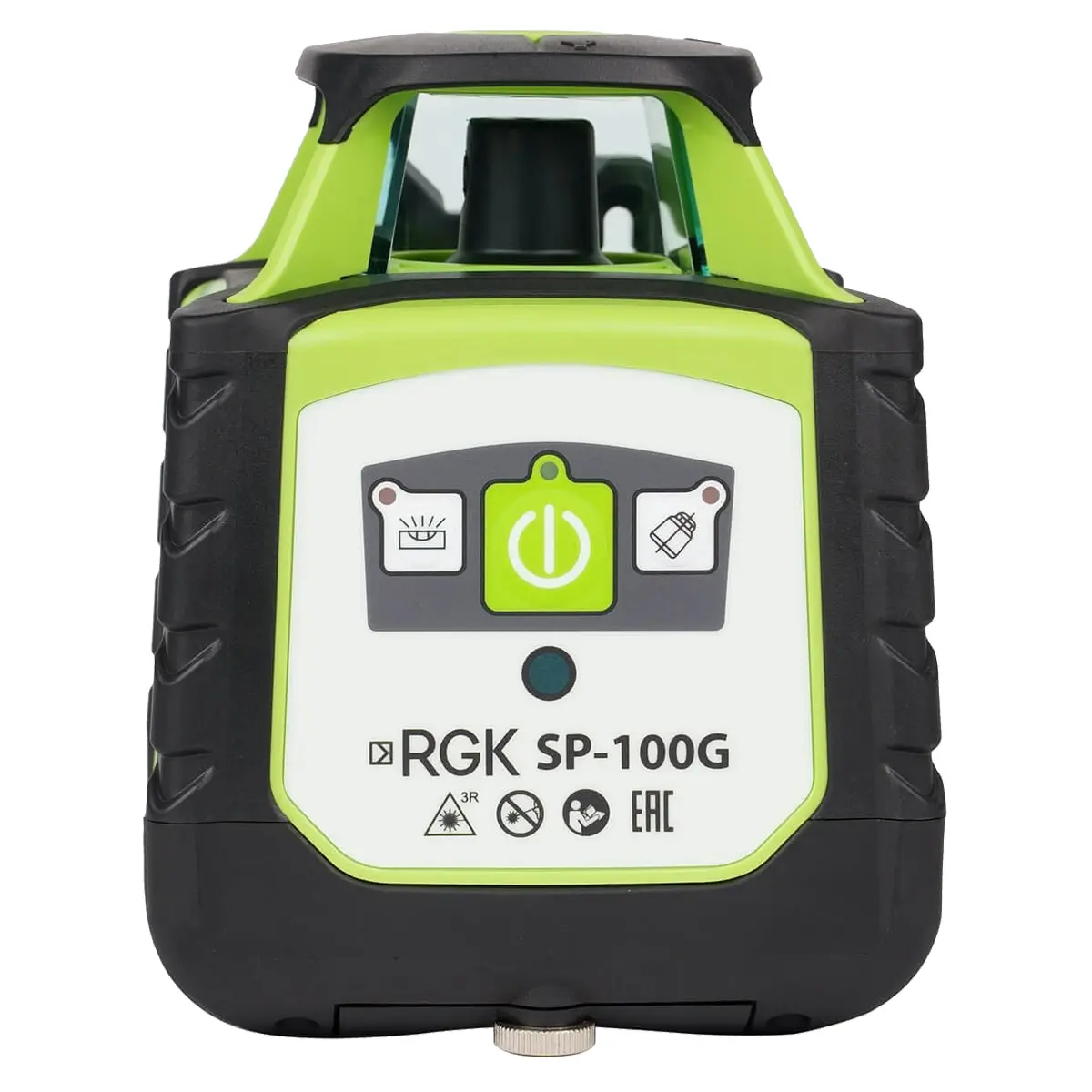 RGK SP-100G - ротационный нивелир (ротационный / зеленый луч / 700м с приемником / ±0,15 мм)