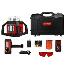 RGK SP-508 с автоподстройкой - ротационный нивелир (ротационный / красный луч / 900м с приемником / АКБ)