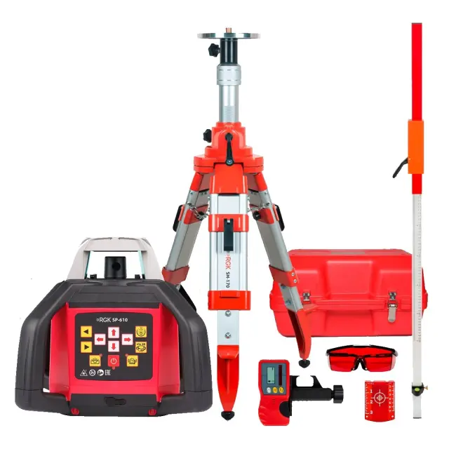 RGK SP-610 с калибровкой + штатив RGK SH-170, рейка RGK LR-2