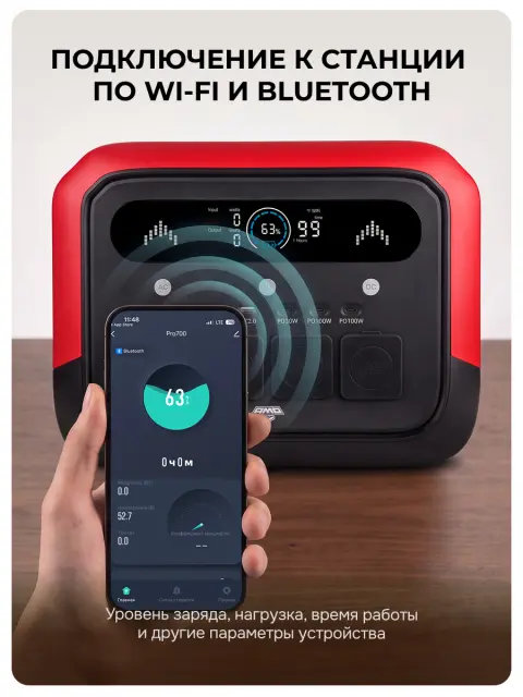 AMO PS 700 Pro красная - портативная электростанция