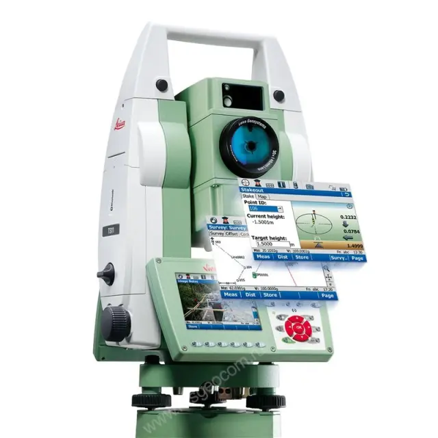 Работа тахеометра Leica TS11 I R1000 5" SW Viva